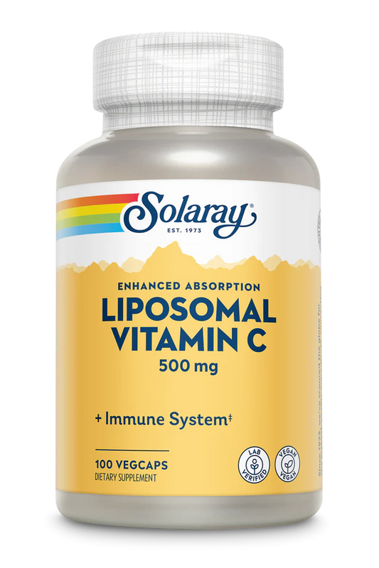 SOLARAY Liposomal Vitamin C 500mg - Enhanced Absorption Vitamin C Liposomal Blend with Fatty Acids - Antioxidant and Immune Support Supplement - Vegan, 60-Day Guarantee, 100 Servings, 100 VegCaps