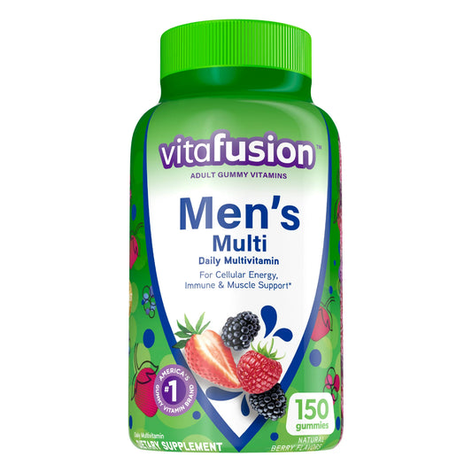 Adult Gummy Vitamins for Men, Berry Flavored Daily Multivitamins for Men, 150 Count