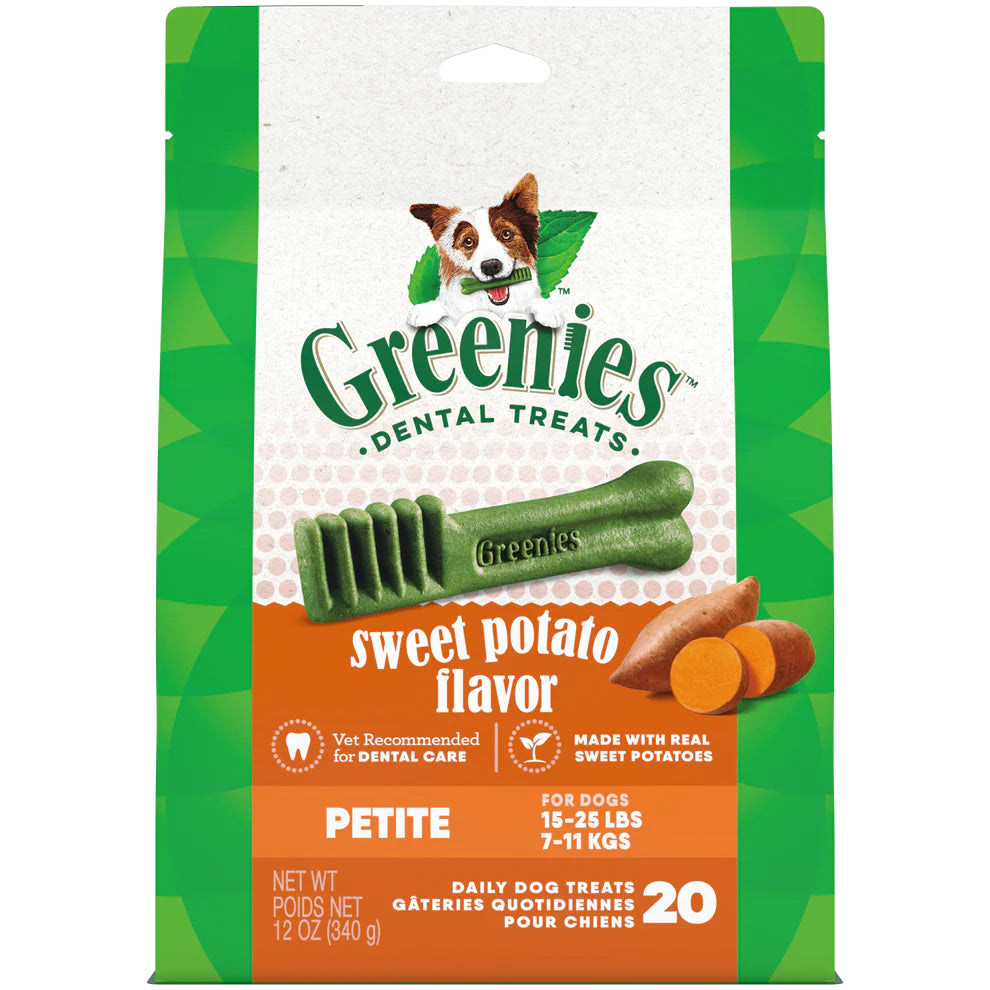 GREENIES Sweet Potato Flavored Petite Dental Treats, 20 Count