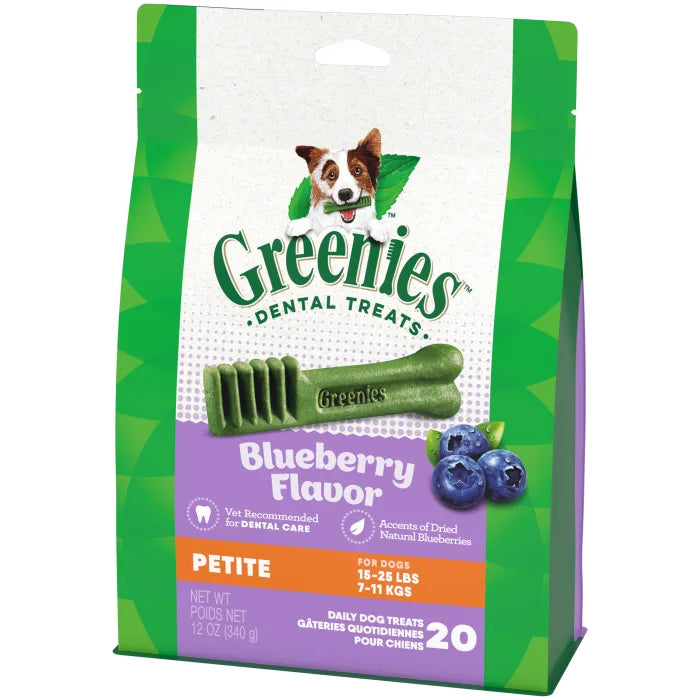 GREENIES Blueberry Petite Dental Treats, 20 Count