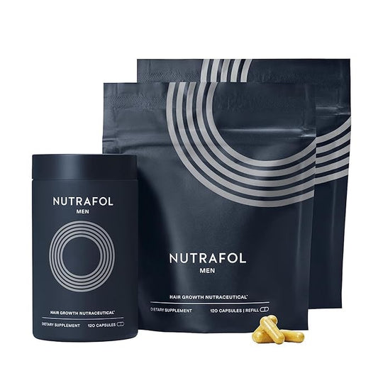 Nutrafol Mens Growth kit - 3 Month Supply (Includes 1 bottle and 2 refill pouches)