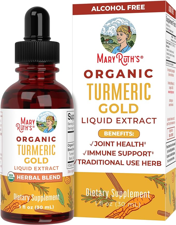 MaryRuths Organic Turmeric Gold Herbal Liquid Drops 1 fl. oz