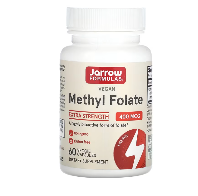 Jarrow Formulas, Methyl Folate,Extra Strength, 400 mcg, 60 Veggie Capsules