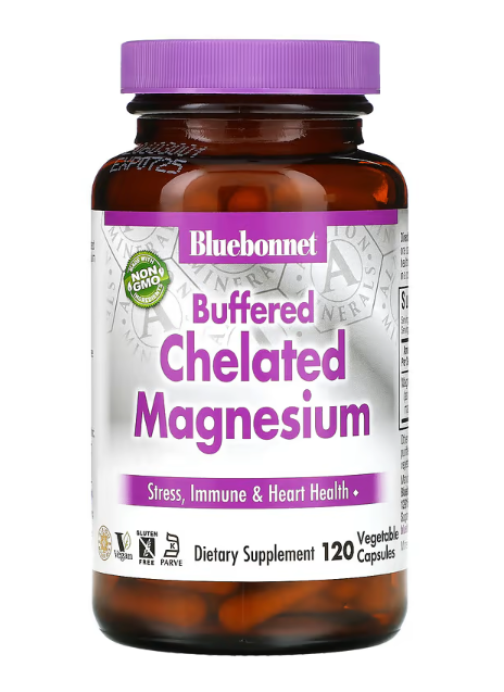 Bluebonnet Nutrition, Buffered Chelated Magnesium, 120 Vegetable Capsules