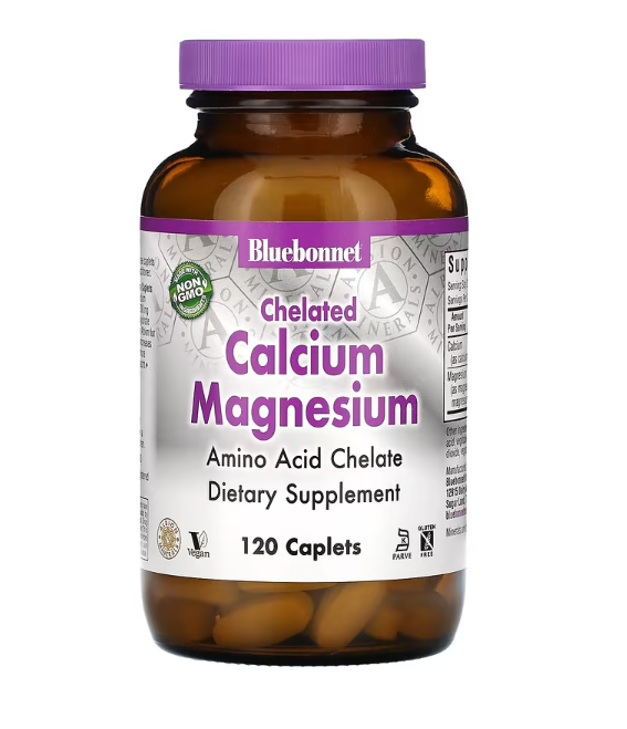 Bluebonnet Nutrition, Chelated Calcium Magnesium, 120 Caplets