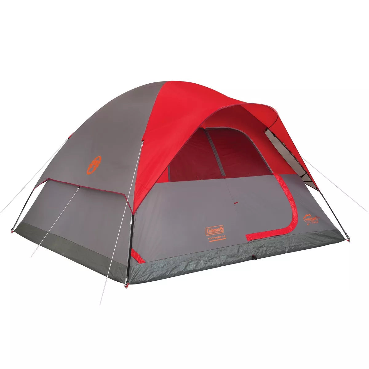 Coleman Flatwoods II 6-Person Dome Tent - Gray/Red