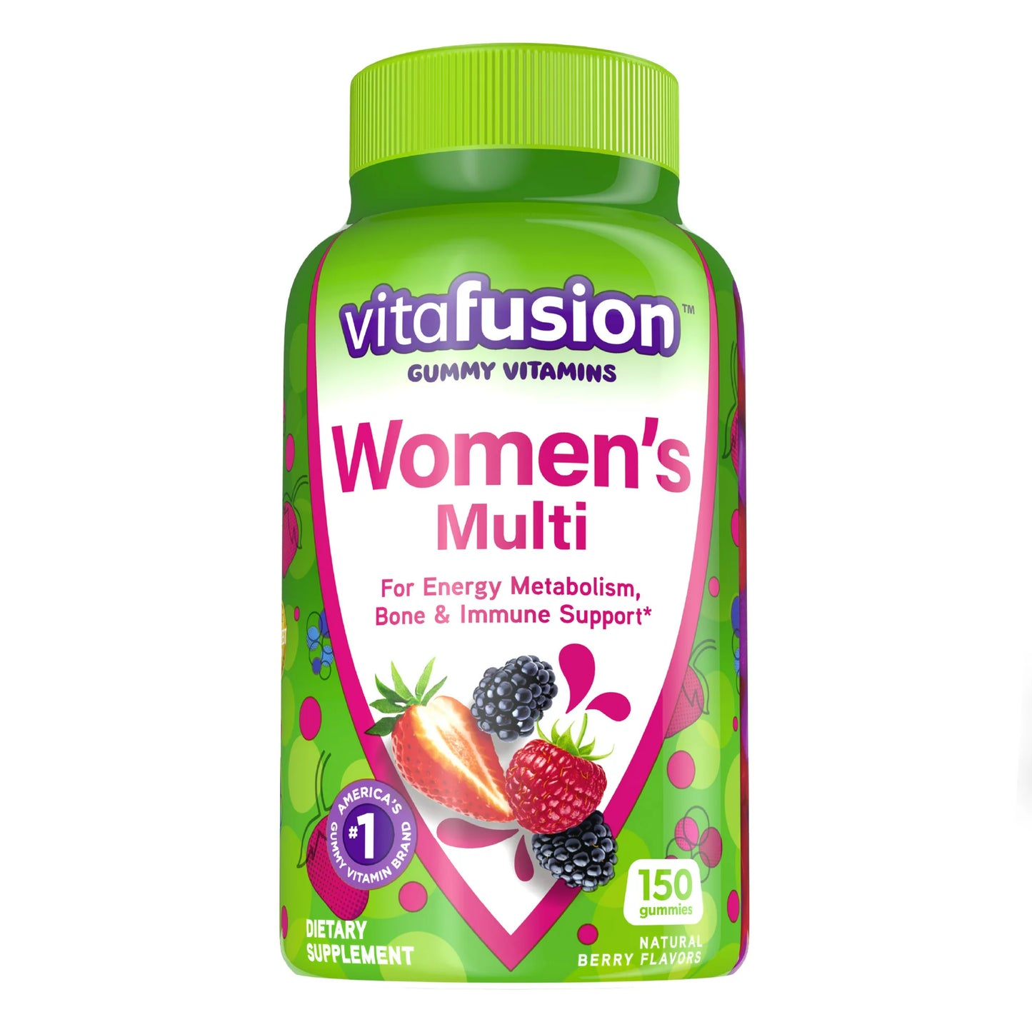 Womens Multivitamin Gummies, Daily Vitamins for Women, Berry Flavored, 150 Count